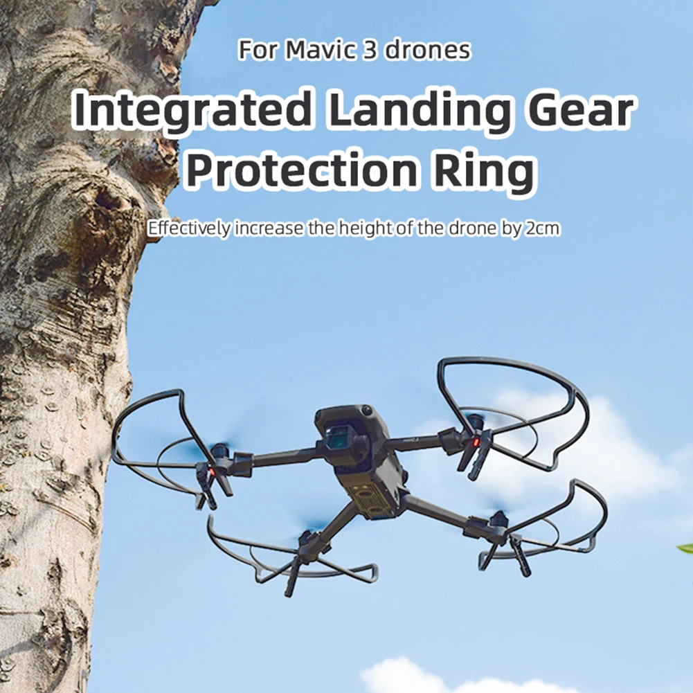 

For Mavic 3 Drone Propeller Guard Protector Cage Kit with Landing Gear Drone Blade Props Wing Fan Cover Protective Accessories
