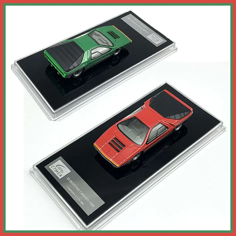 Фото Масштабная модель автомобиля ROMEO 33 BERTONE CARABO 1968 из сплава, 1:64, статическая коллекционная модель, украшение, праздничный подарок, игрушка №1