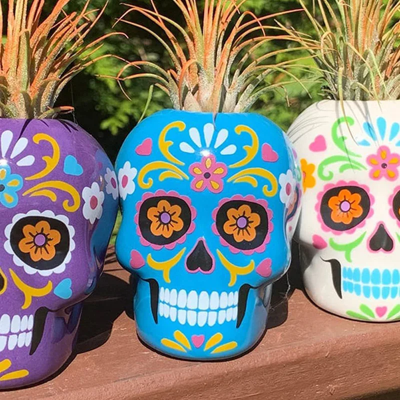 

Искусственный Горшок с украшением в виде черепа горшок для Хэллоуина горшок в виде черепа для Хэллоуина