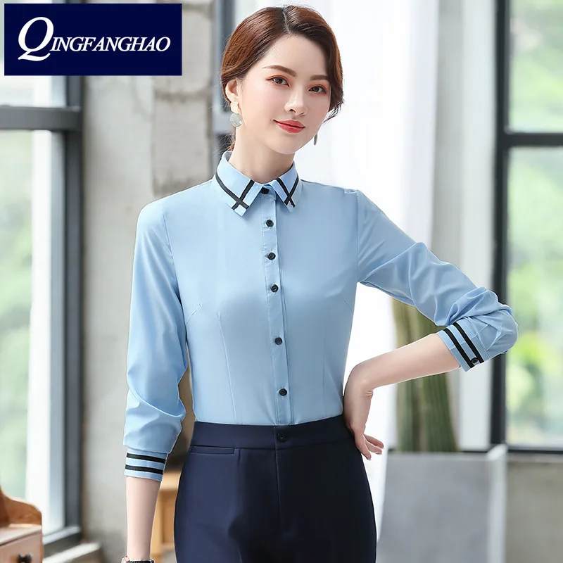 

Профессиональная блузка с длинным рукавом, весна-осень 6832