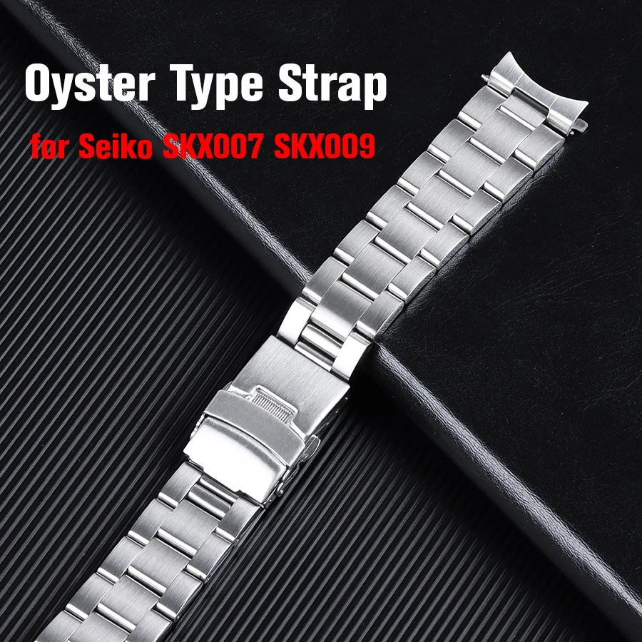 

Твердый браслет из нержавеющей стали для Seiko SKX007 SKX009, металлический ремешок с изогнутым концом для часов Rolex, ремешок для часов 20 22 мм, аксессуары для дуги