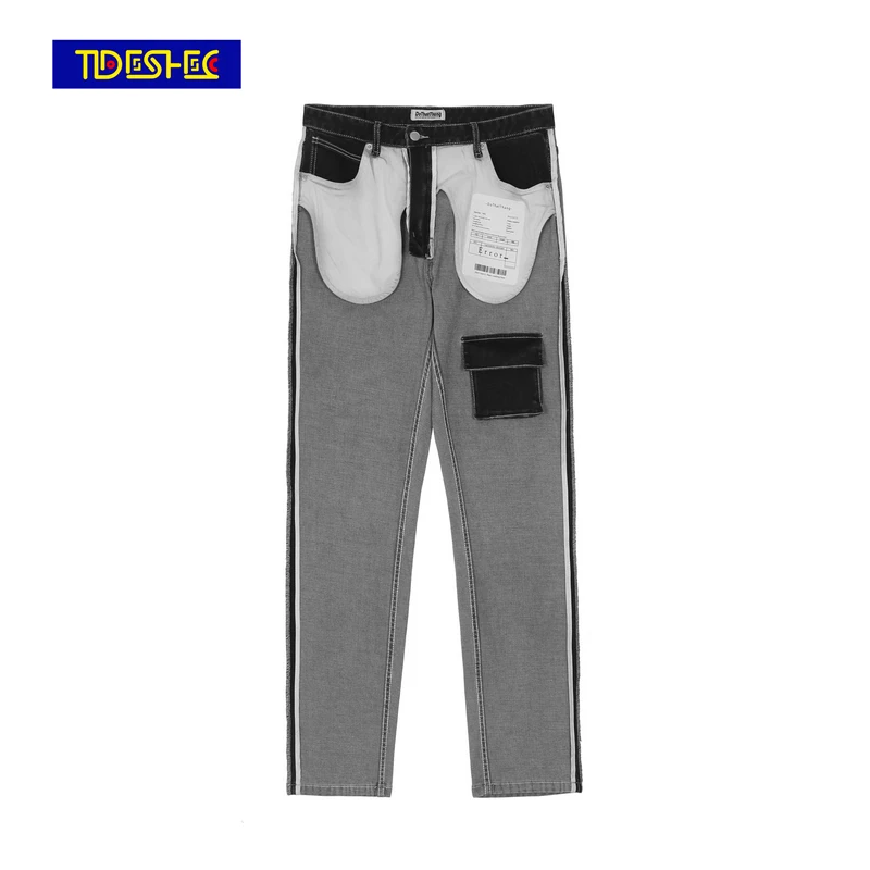 Мужские джинсы дизайнерские индивидуальные двухсторонние для мужчин 2021 в стиле