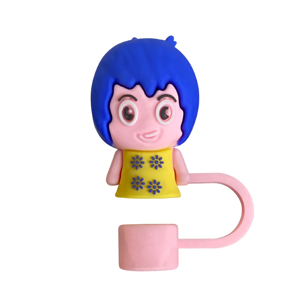 

MINISO Disney Inside Out Соломенная крышка для Кубка Стэнли 10 мм Силиконовые соломенные насадки Крышки Многоразовые пыленепроницаемые соломенные топперы Декор