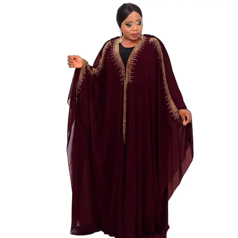 

Nigeria Ladies Caftan Dress African Dresses for Women 2023 Traditional Hijab Abaya Musulman Boubou Robe Africaine Femme Clothes