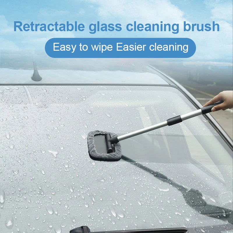 

Car Window Cleaner Telescopic Windshield Cleaning Tools Glass Washing Brush Wash Rod Auto Accessories
