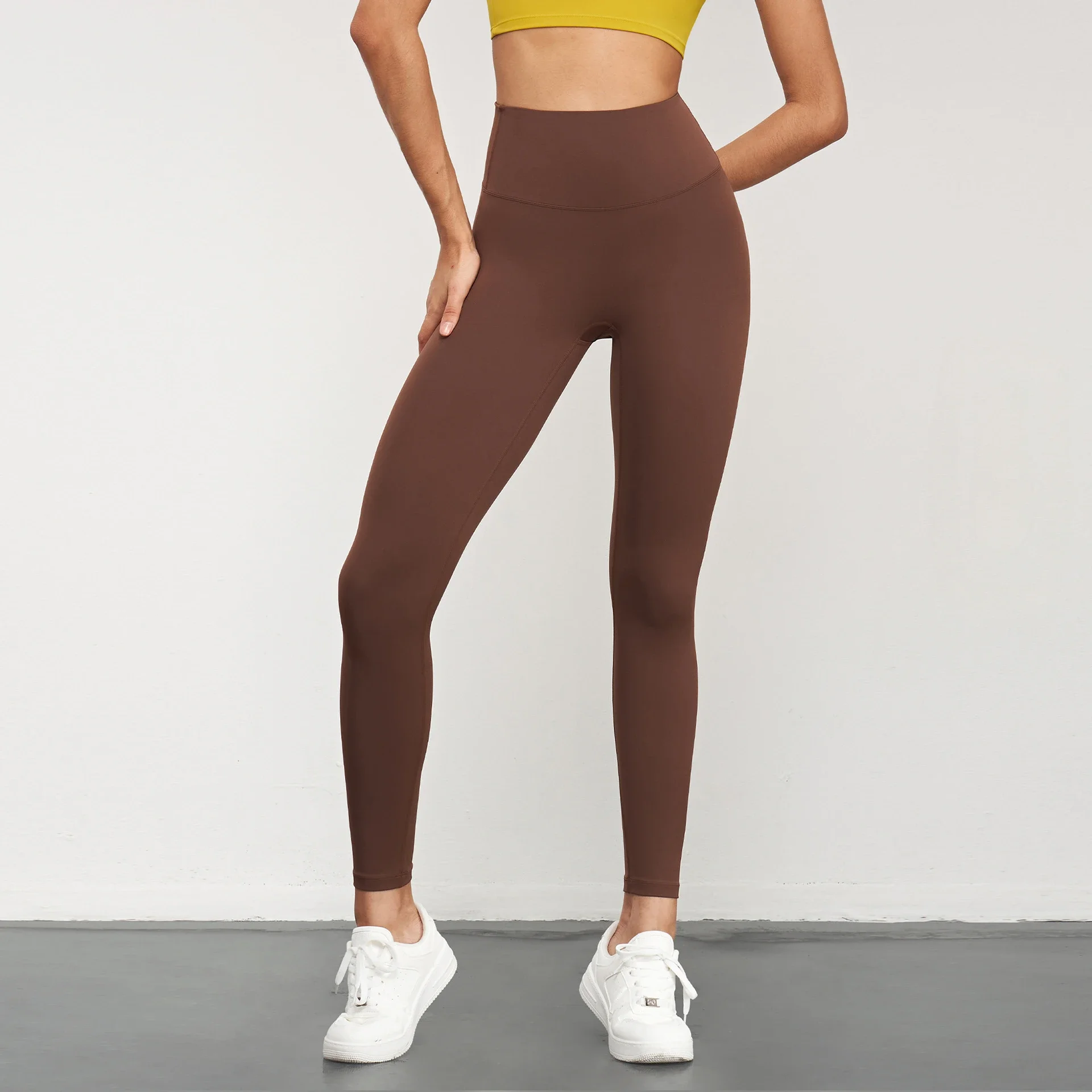 Женские антибактериальные штаны для йоги леггинсы фитнеса бесшовные персиковые