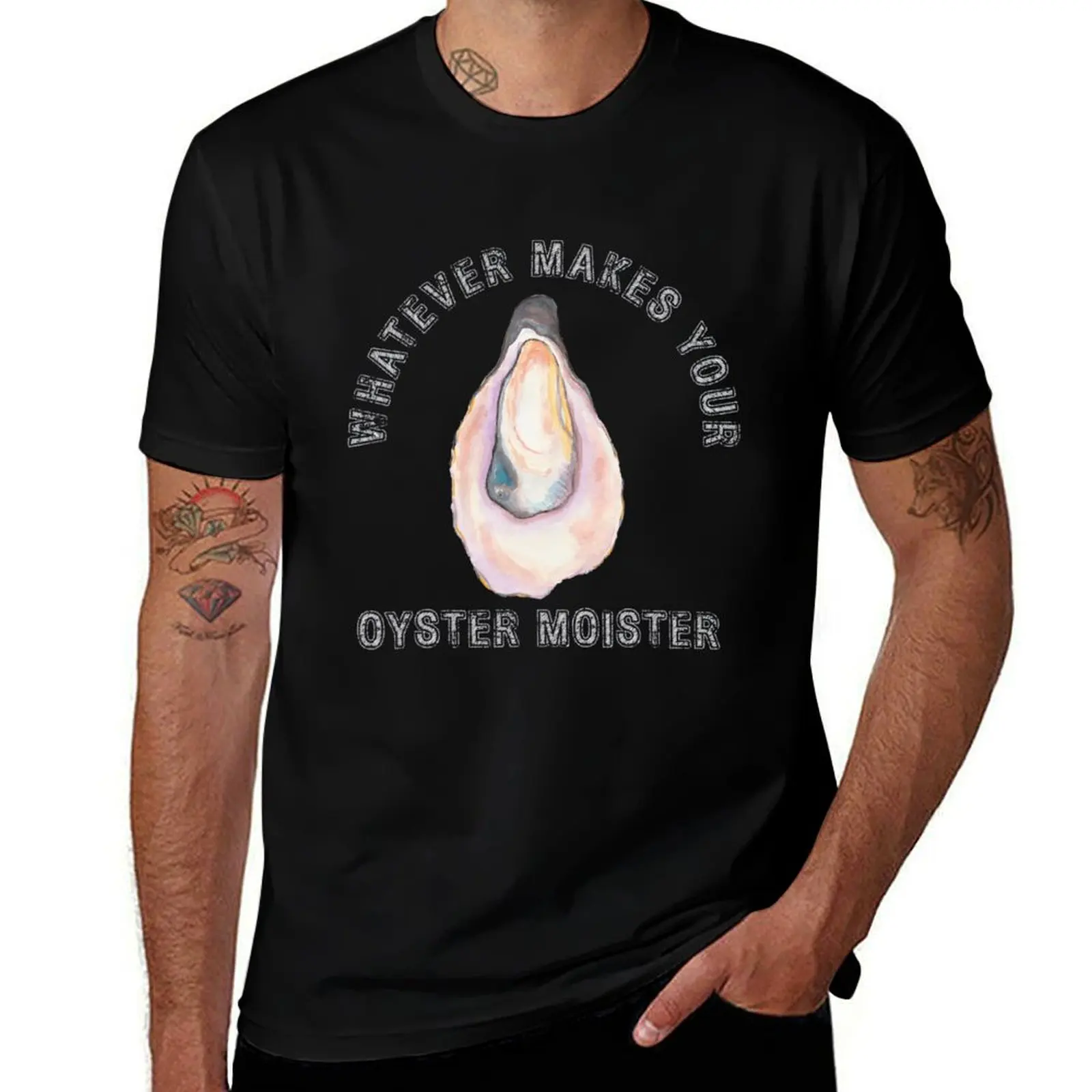 Фото Футболка Moister Pearl Sea Oyster Moist Funny Mollusk Clam с охлаждающим эффектом для лета №1