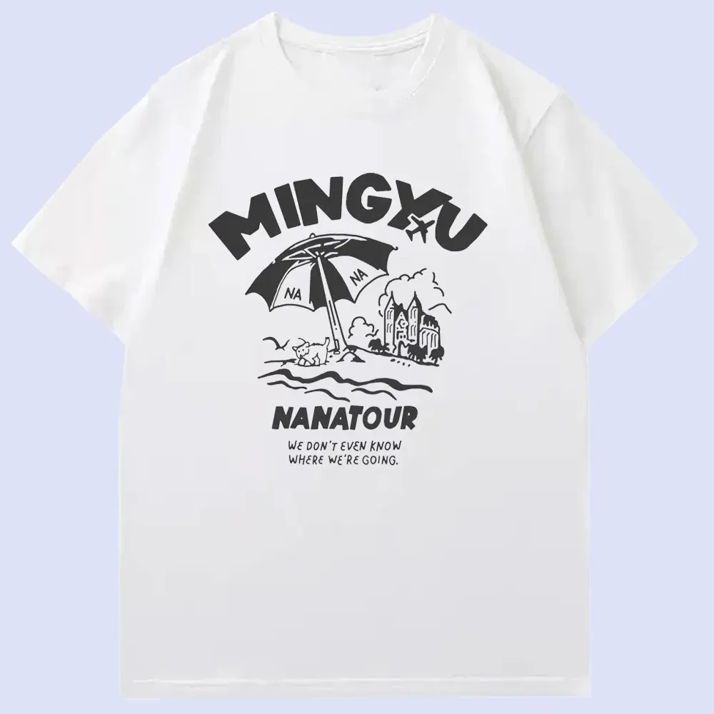 Корейские топы с круглым вырезом Nana Tour футболкой принтом Seventeen пляжные футболки