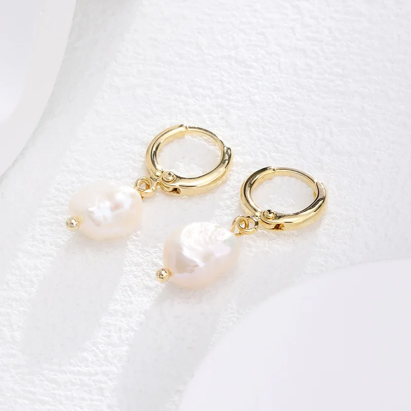 Серьги-Подвески ручной работы из нержавеющей стали с жемчугом