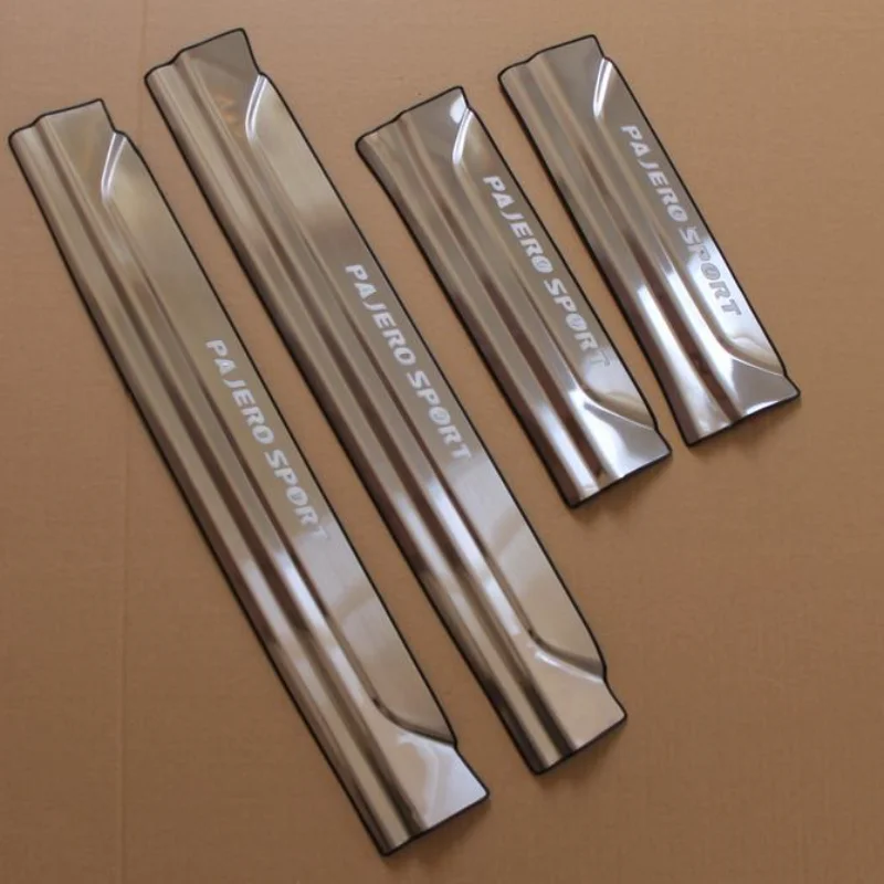 

Светодиодная Накладка на порог из нержавеющей стали, защитная Накладка на порог для Mitsubishi Pajero Sport 2008-2016