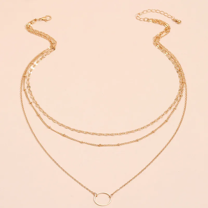 

Elegant Clavicle chain for Women Jewelry Gifts Multi-layer Geometry Necklace Accessories