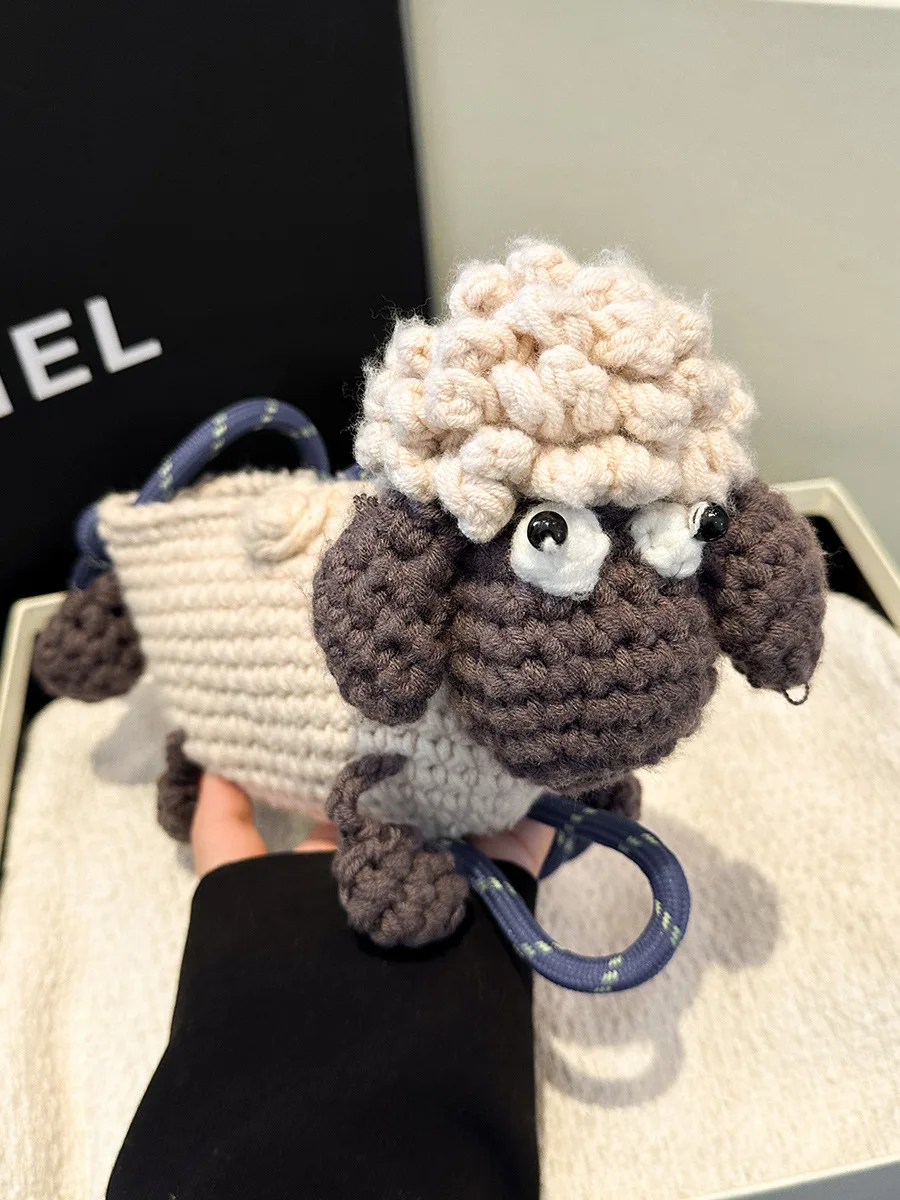 2024 Новинка! Сумка на плечо ручной работы в стиле овечки Shaun. Тканый. Одно