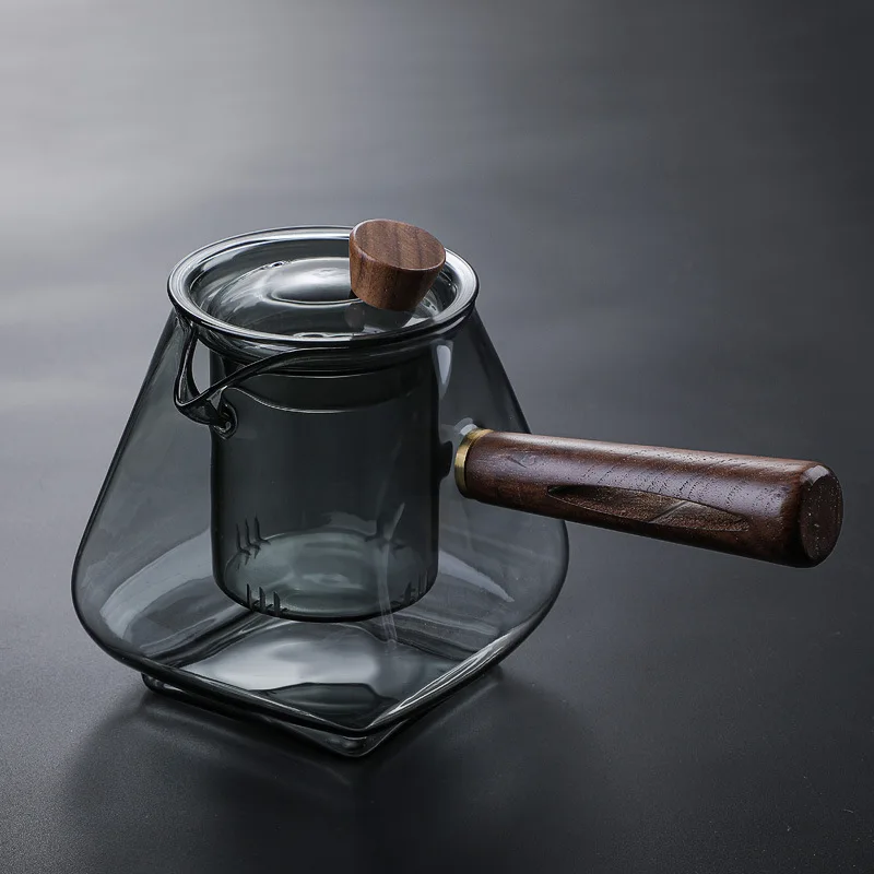 

maker bubble teapot glass teapot electric ceramic stove tea maker high temperature resistant wooden handle side handle pot
