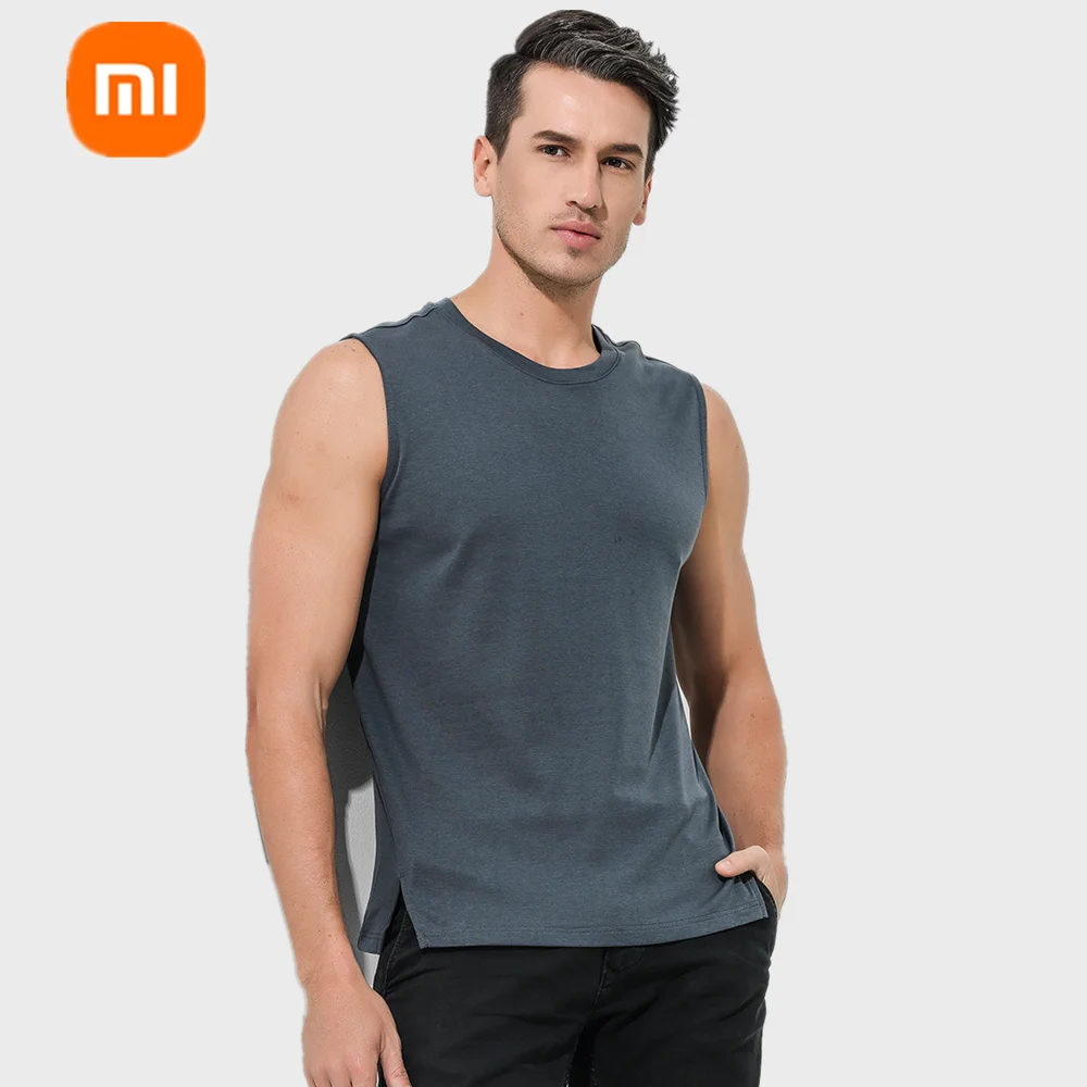 

Xiaomi mijia Tencel Cotton Men's Vest 5A Antibacterial Deodorant Soft Moisture Absorption Solid Color Sleeveless Short Sleeve