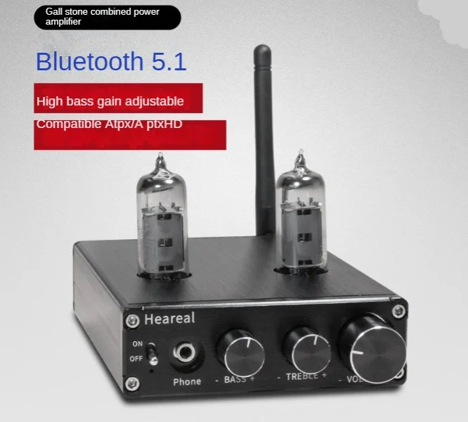 Bluetooth 5.1 Tube Power Amplifier Home Dual-Channel Passive Speaker Fever Gallstone Combined Power Amplifier