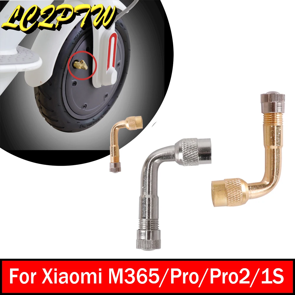 Электрический скейтборд, продление воздушного клапана для Xiaomi M365/1S/Pro/Pro2 Max G30, надувное сопло переднего колеса двигателя, золото.