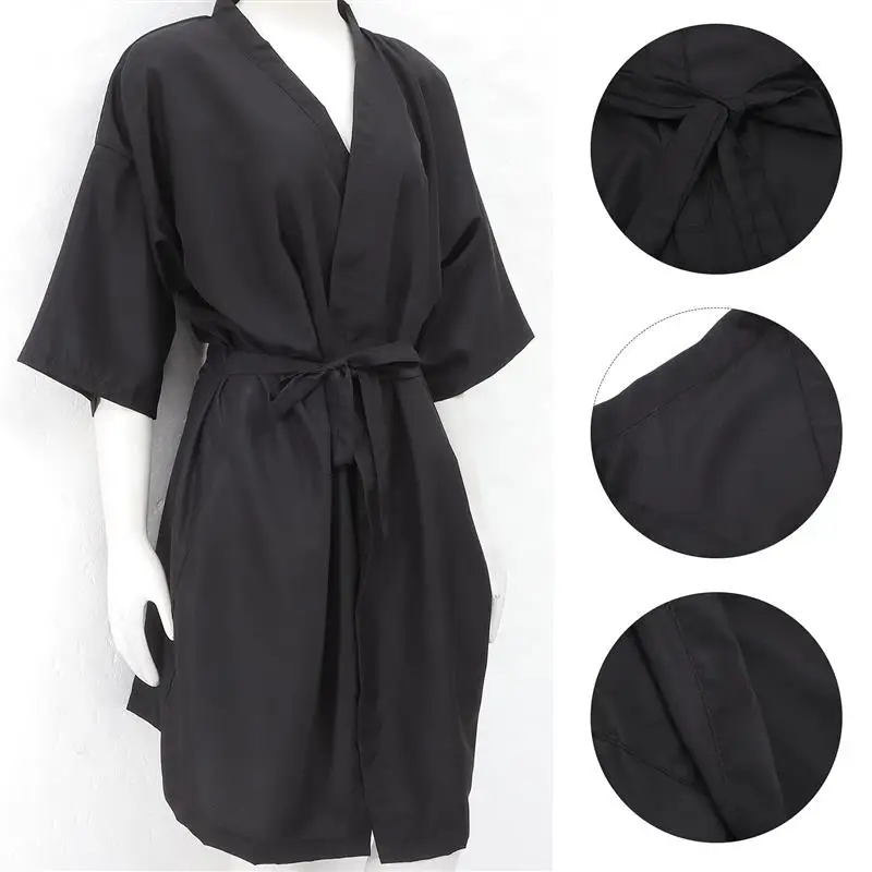 

Kimono Style Smock Gown Hair Salon Gown Client Gown Robes Cape Barber Supplies Hair Cutting Cloth Salon Smocks For Stylists