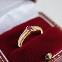 CxsJeremy 18K Yellow Gold Oval Natural Ruby Engagement Ring For Women Elegant Light Luxury Organ Wedding Band Au750 Fine Jewerly