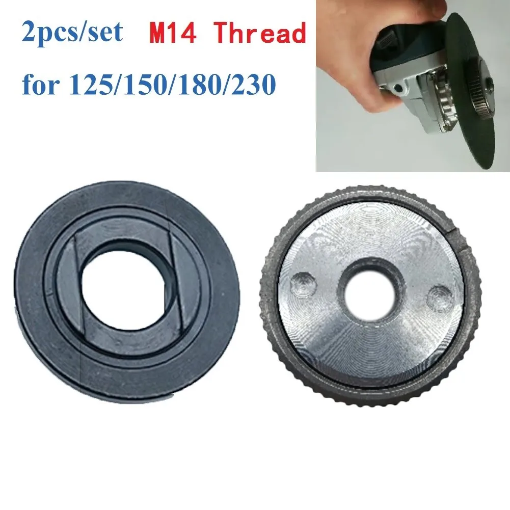 2pcs Self-Locking Pressure Plate Chuck For M14 Angle Grinder Cutting Machines SDS Quick-Release Nut Clamping Top+Bottom enlarge