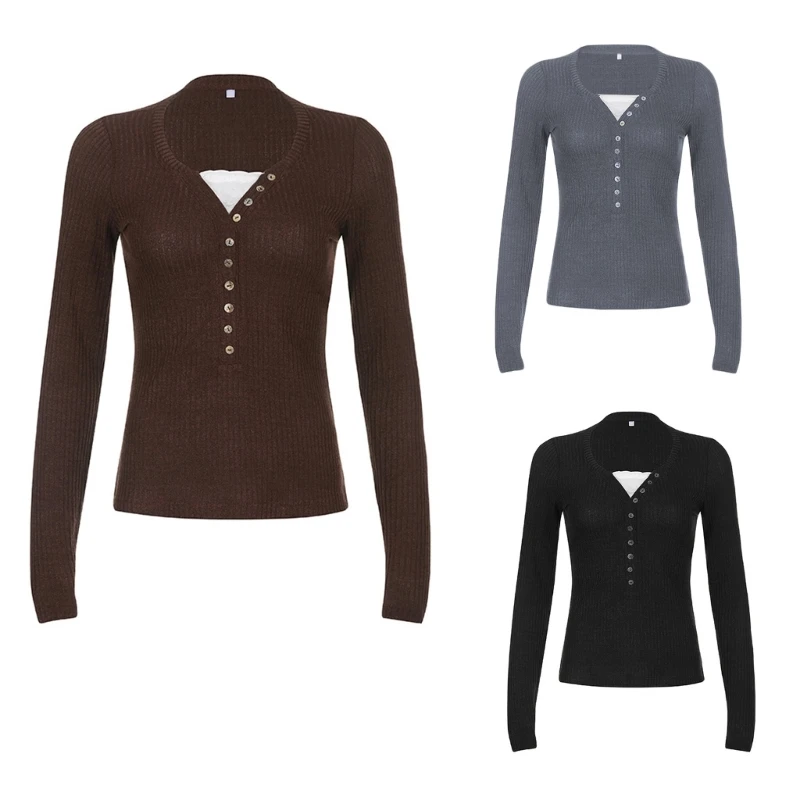 

Женский Кружевной укороченный Топ с длинным рукавом и V-образным вырезом