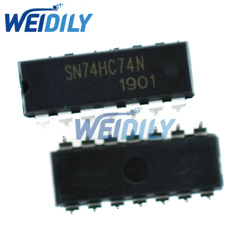 10 шт. SN74HC74N DIP14 SN74HC74 DIP 74HC74N 74HC74 DIP-14 Новый