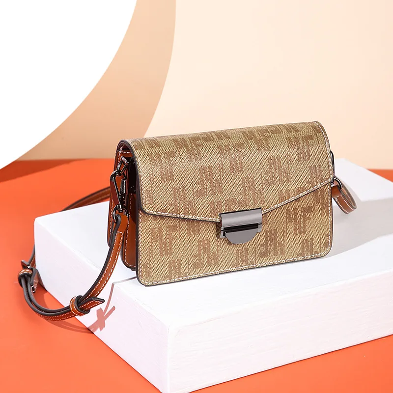 

MK f envelope bag women's bag 2022 spring and summer new simple printing one shoulder fashion bag oblique cross temperament bag