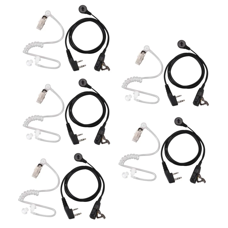 RISE-5X 2 Pin PTT MIC гарнитура скрытая Акустическая трубка наушники-вкладыши для Kenwood TYT