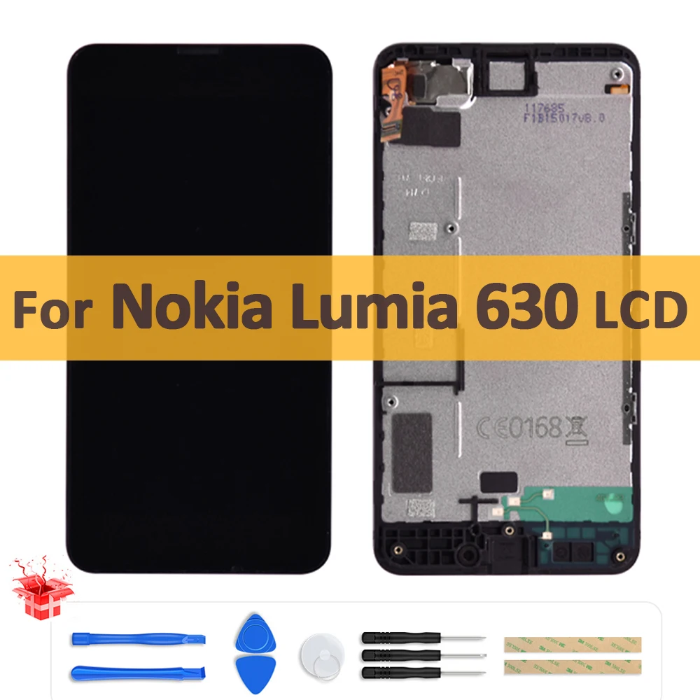 

4,5 "Оригинальный ЖК-дисплей для Nokia Lumia 630 635, ЖК-дисплей RM-976 RM-977 RM-978, сенсорный экран с дигитайзером в сборе с рамкой