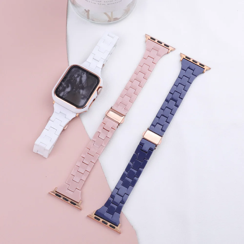 

Ремешок резиновый для Apple Watch 41 мм 45 38 42 44 40 мм, сменный Браслет для наручных часов Macaron, аксессуары для смарт-часов карамельных цветов