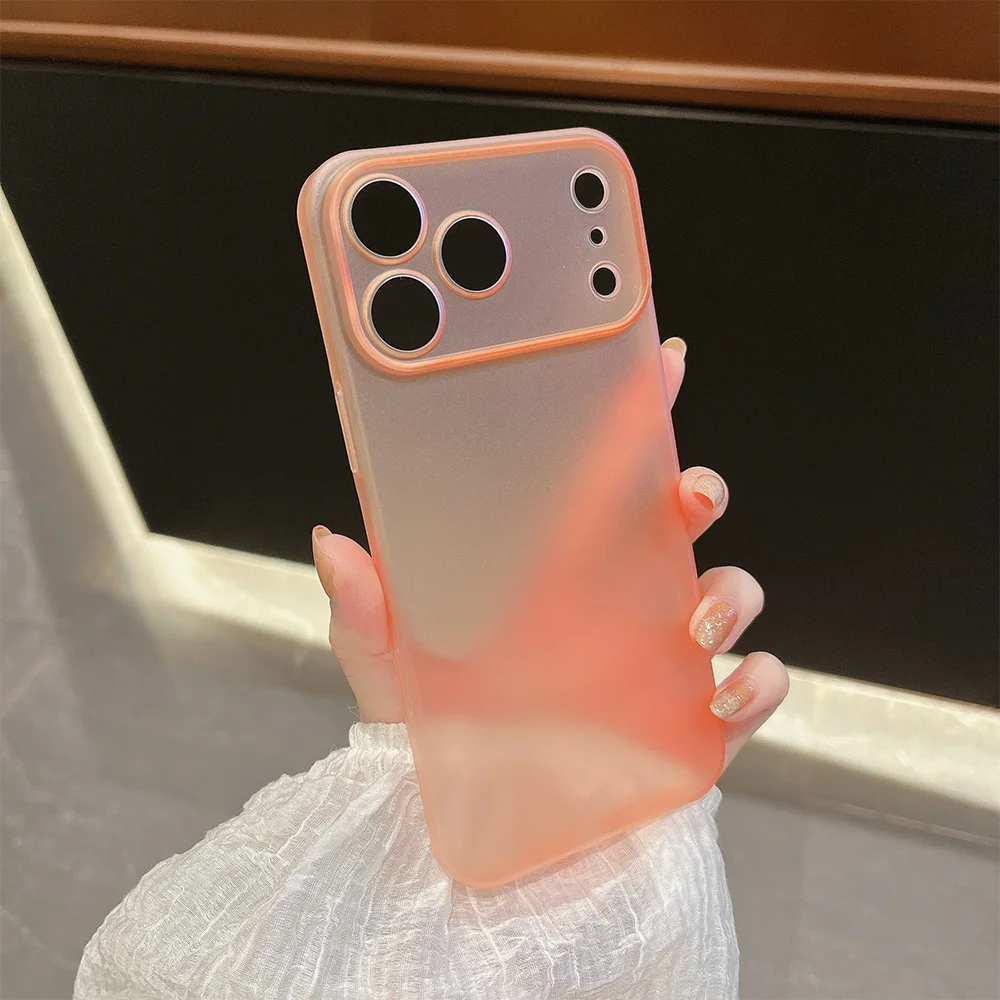 Фото Ультратонкий тонкий чехол для iPhone 17 Pro 17 Pro Max Air Cover, матовый матовый противоударный полный защитный чехол из ТПУ для камеры ﻿ №4