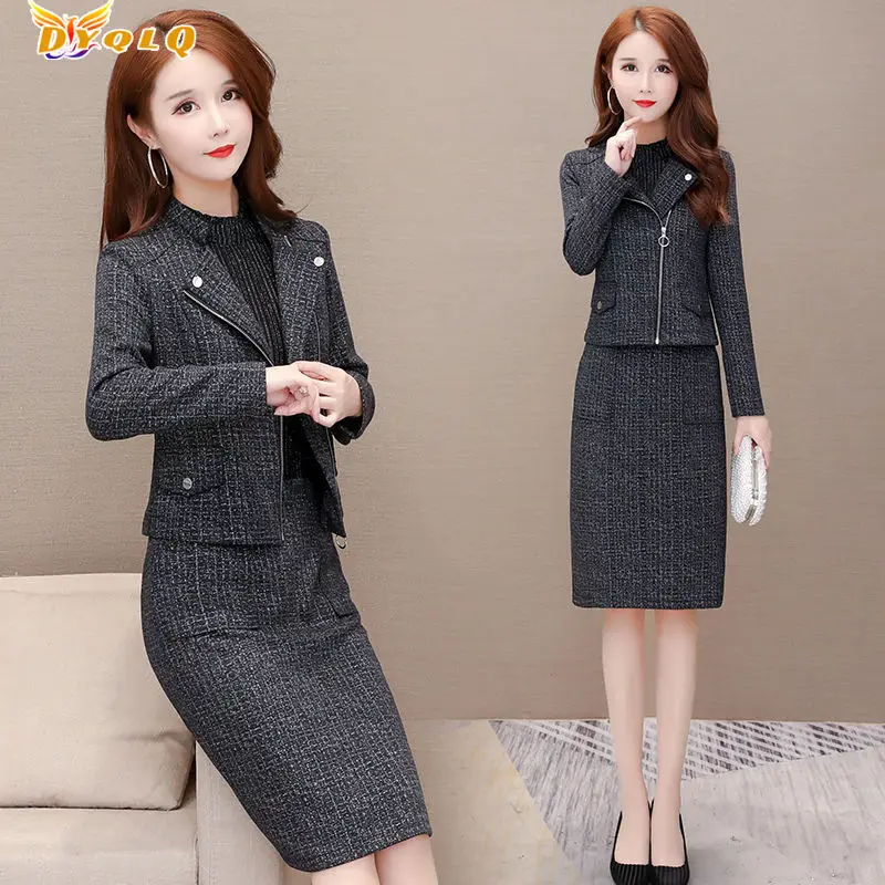 

Single/suit Plaid Suit Skirt Women's 2022 New Spring Western Style, Slimming, Age-reducing, Stitching, Buttocks Two-piece Suit