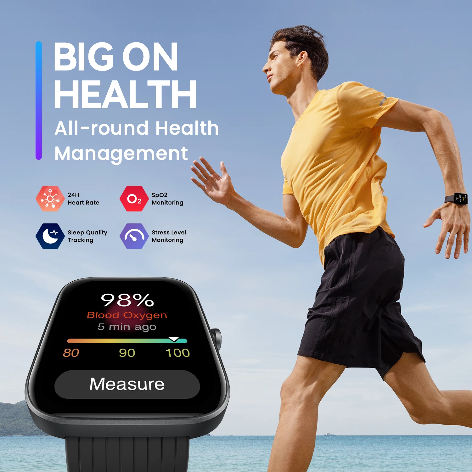 2022 New Amazfit Bip 3 Smartwatch Blood-oxygen Saturation Measurement 60 Sports Modes Smart Watch For Android IOS Phone