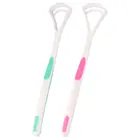 Скребок для языка, средства гигиены полости рта, уход за полостью рта, Pp пластик, щетка для чистки языка, сохраняющая свежесть дыхания, антибактериальные, 2 шт.