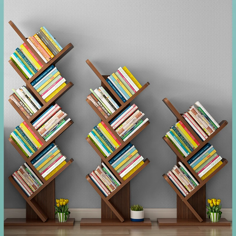 Bookshelf and Storage Shelf Floor Simple Student Bedroom Small Bookcase Home Space-Saving Economical Storage Bookshelf