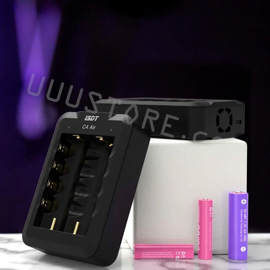 Интеллектуальное зарядное устройство ISDT C4 Air USB Type-C 6 отсеков 4 а с подключением к