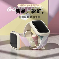 for apple watch band se 7 6 4 5 3 watch band 41mm 42mm 45mm c rainbow print strap silicone strap 38mm 40mm 44mm for iwatch