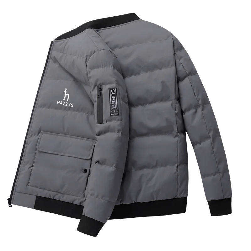 

Новая зимняя куртка HAZZYS, пальто, мужское утепленное пальто для парка для отдыха, мужское теплое пуховое хлопковое пальто