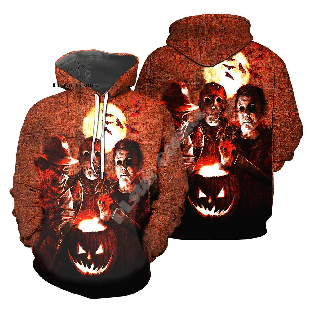 Косплей Хэллоуин ужас фильмы Майкл Майерс винтажный Ретро граффити 3DPrint пуловер