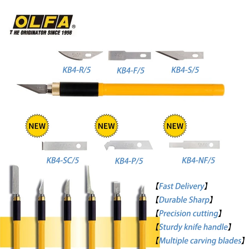 OLFA KB4-R/5 для AK-4 Сменное лезвие, плоское лезвие пилы, ручная гравировка, нож модели, резервное лезвие
