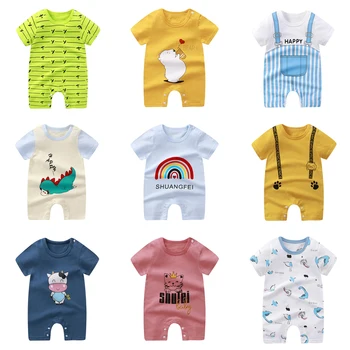 Baby Rompers Summer Newborn Baby Girl Clothes Boys Short Sleeve Jumpsuit Baby Clothes New Born Baby Items Bodysuit For Newborns 1