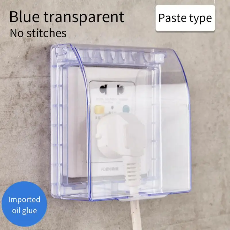 

86 Type Double Socket Switch Protector Electric Plug Cover Child Safety Box Waterproof Splash Box Bathroom Power Outlet Cover