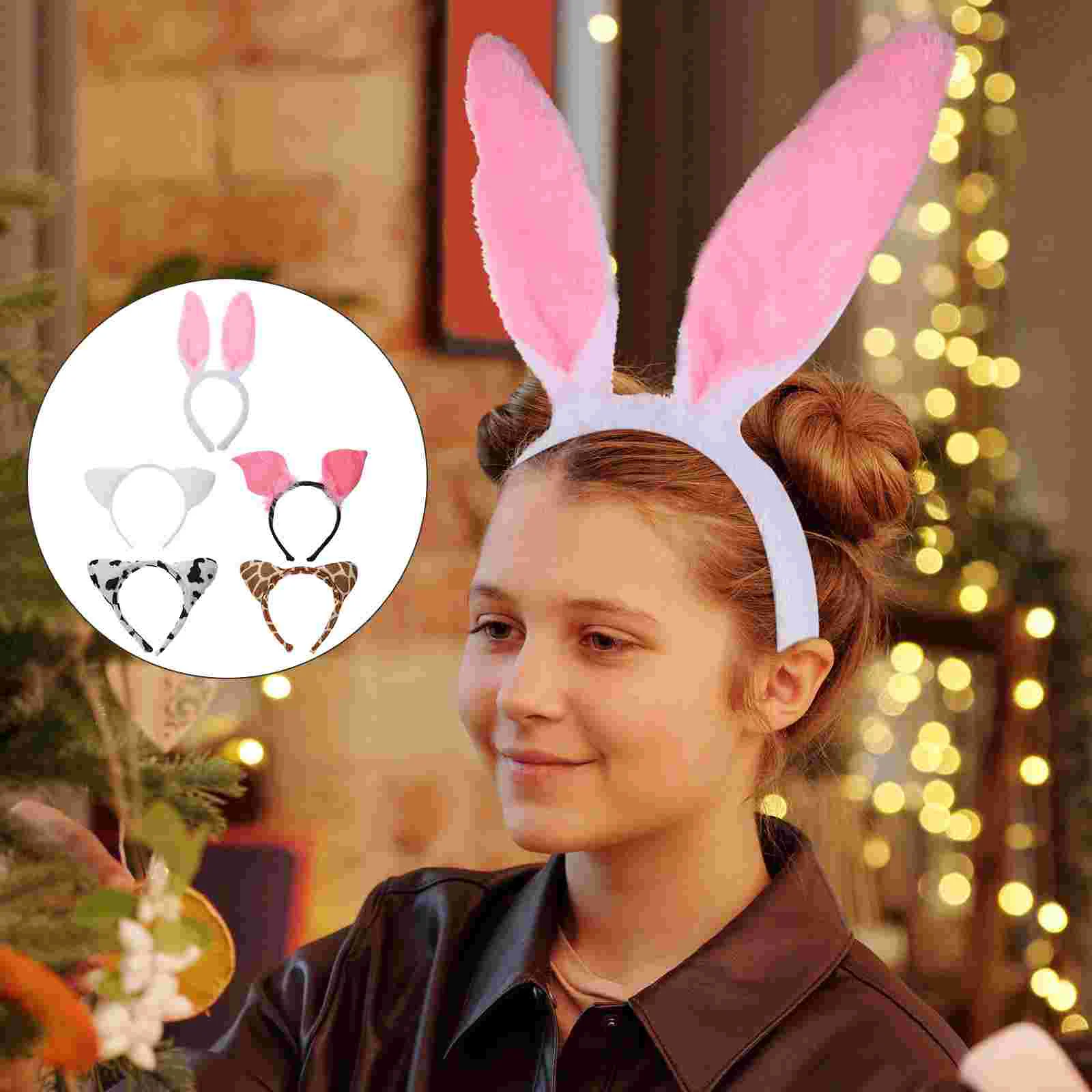 

5pcs Decorative Lovely Simple Lightweight Head Bands Animal Style