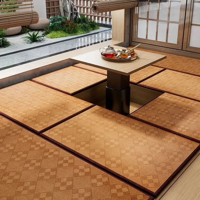 Складной коврик матрас толстый японский с татами из ротанга спальный летний