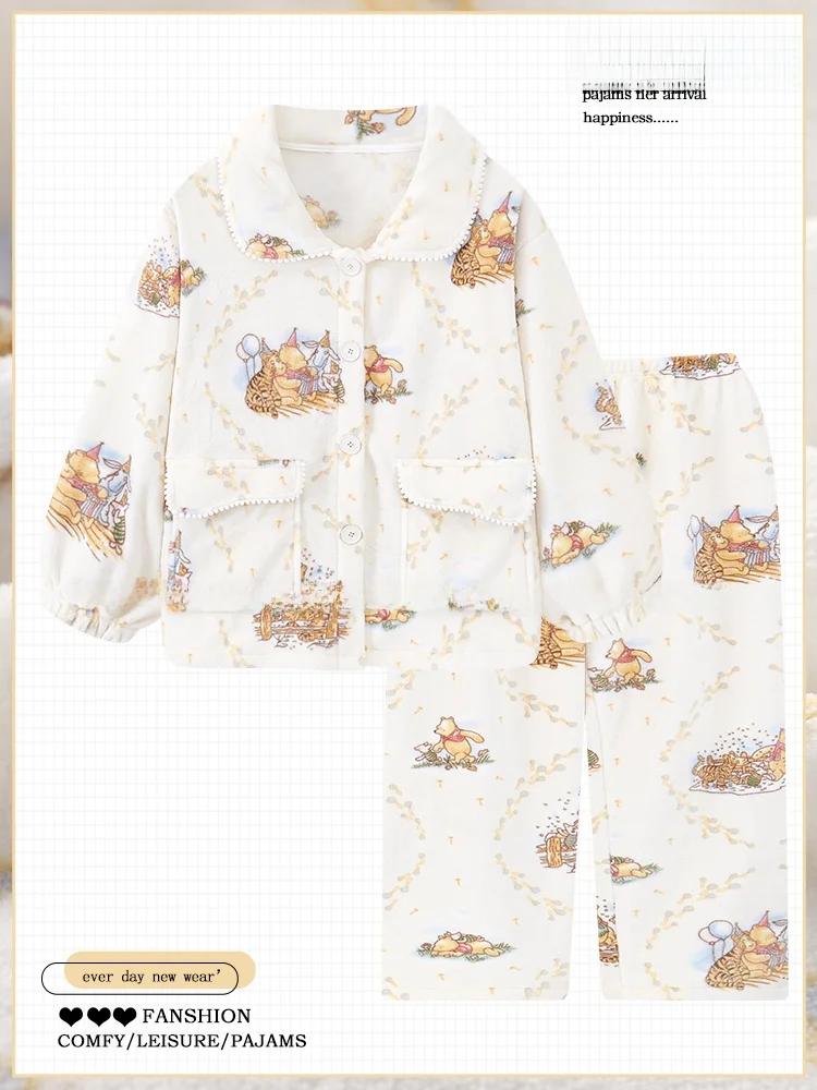 Пижамы из кораллового флиса Little Bear Paradise осенне-зимние женские фланелевые пижамы