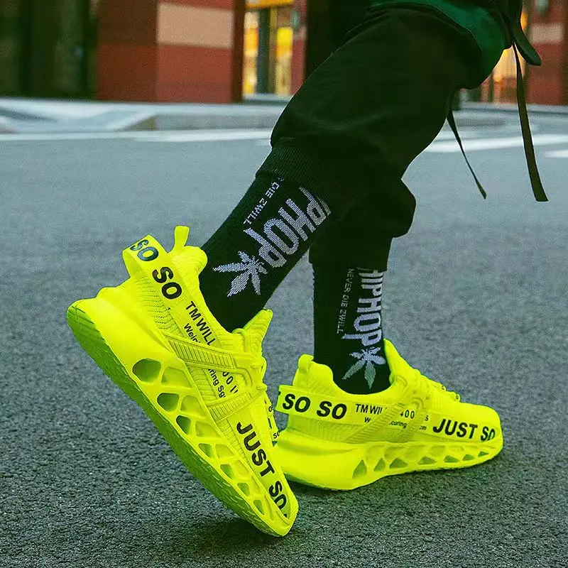 JIEMIAO 2022 New Men Women Running Shoes Unisex Fashion Breathable Shock Absorption Sneakers Outdoor Sports Tennis Gym Shoes