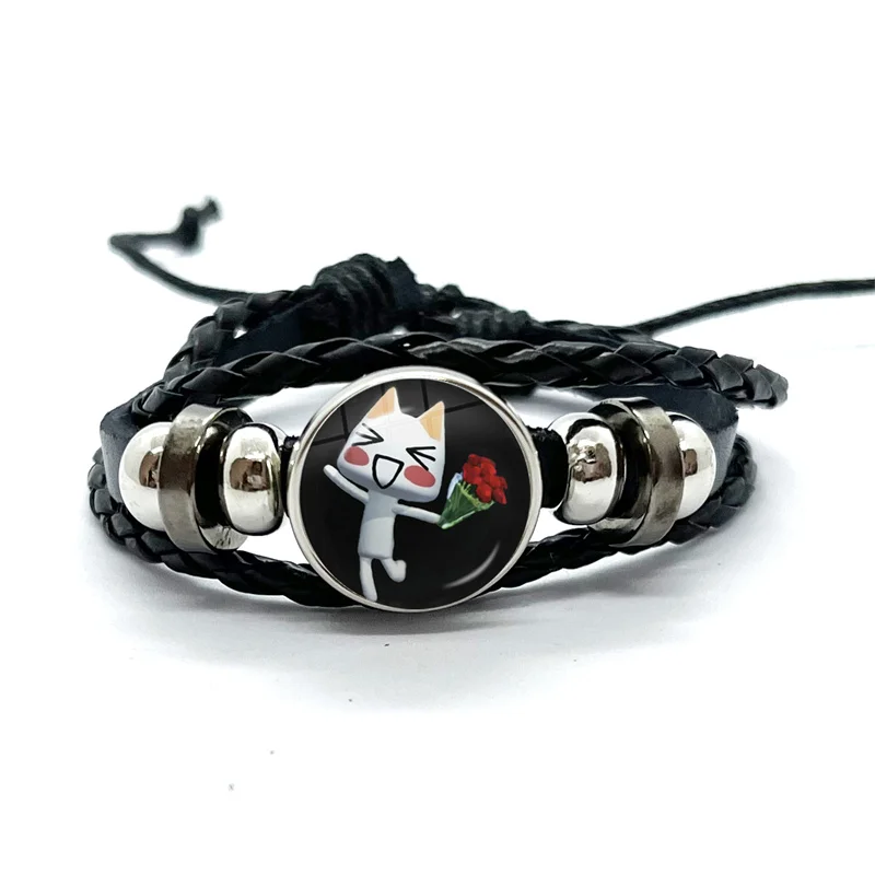 Многослойные плетеные браслеты Toro Inoue Sora Ricky R-Su-zuki Pierre черные кожаные со