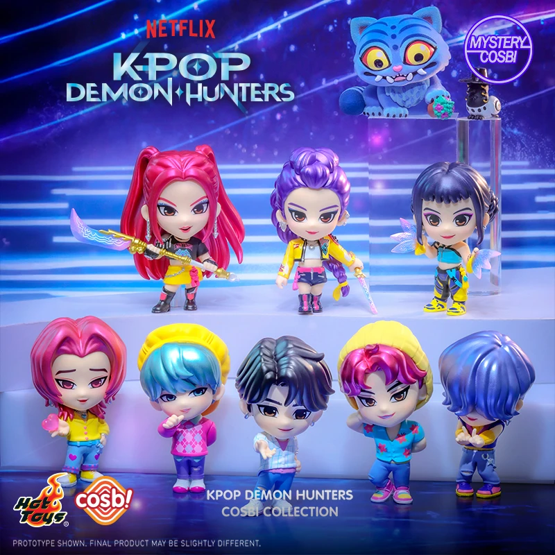 Фото Коллекционная фигурка Hot Toys K-POP Demon Hunters Cosbi: Слепая коробка с персонажами Руми, Зои, Мира. Милая аниме-кукла, коллекционная модель, подарок. №1