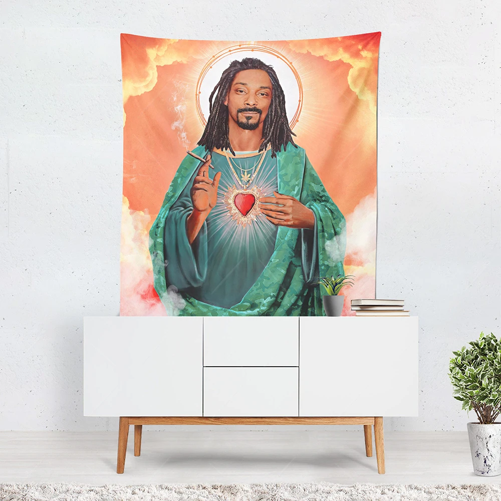 

Saint Tapestry Celebrity Wall Art Living Room Wall Decor Cool Tapestry Rapper Funny Art Decor Bedroom Decor Unique Gifts