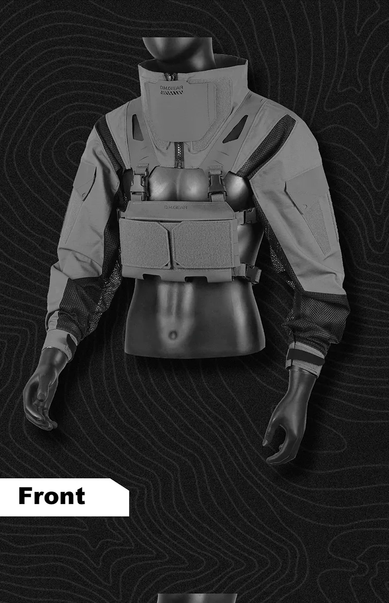 Фото Оригинальная тактическая боевая куртка DMGear с длинным рукавом и подсумком для магазинов, камуфляжная одежда, дышащая, удобная для охоты и кемпинга. №3