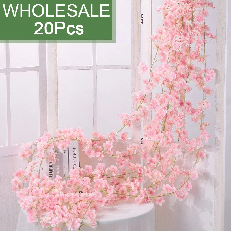 Искусственный Венок С Цветком Вишни Сакуры Сделай Сам Подвесная Лоза Украшение